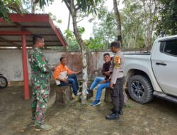 Polsek Langgam Perkuat Sinergi TNI-Polri, Jaga Kamtibmas Tetap Kondusif