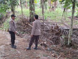Antisipasi Kebakaran Lahan, Polsek Pangkalan Kuras Patroli Karhutla di Desa