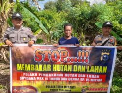 Warga Dihimbau Cegah Karhutla, Polsek Teluk Meranti Sosialisasikan Maklumat Kapolda Riau