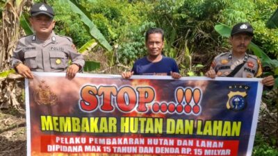Warga Dihimbau Cegah Karhutla, Polsek Teluk Meranti Sosialisasikan Maklumat Kapolda Riau