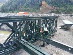 Satgas Gulbencal Kodim 0106/Aceh Tengah Terus Genjot Pembangunan Jembatan Bailey