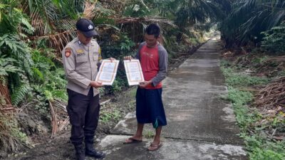 Polisi Edukasi Warga Kuala Kampar Soal Larangan Bakar Lahan