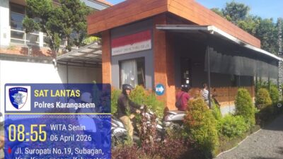 Polres Karangasem Percepat dan Permudah Masyarakat Bayar Pajak Kendaraan, Melalui Layanan Samsat Drive Thru 