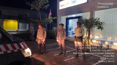 Rutinitas Polsek Sidemen Gelar Patroli Malam, Wujudkan Situasi Kamtibmas Aman dan Kondusif