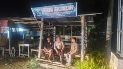 Polsek Langgam Cek Pos Kamling untuk Perkuat Harkamtibmas