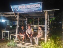 Polsek Langgam Cek Pos Kamling untuk Perkuat Harkamtibmas
