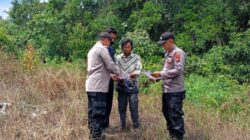Patroli Karhutla, Polsek Pangkalan Lesung Sosialisasikan Larangan Membakar Lahan