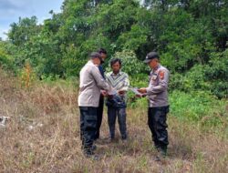 Patroli Karhutla, Polsek Pangkalan Lesung Sosialisasikan Larangan Membakar Lahan