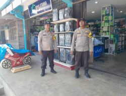 Cegah C3, Polsek Kuala Kampar Patroli Bank hingga Pasar Mingguan