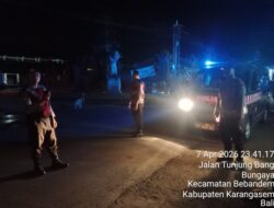 Ciptakan Rasa Aman, Polsek Bebandem Gelar Blue Light Patrol Sasar Objek Vital dan Pemukiman Penduduk