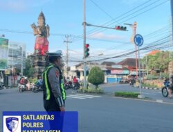 Pastikan Ketertiban dan Kelancaran Arus Lalulintas, Personil Lantas Lakukan Gatur Pagi di Ktl 1 Subagan