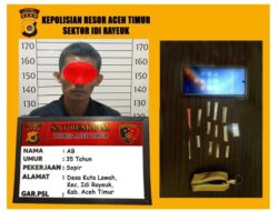 Patroli Kamtibmas Berbuah Penindakan, Personel Polsek Idi Rayeuk Amankan Terduga Pelaku Narkoba, 12 Paket Sabu Disita