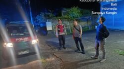 Cegah dan Antisipasi Tindak Kriminalitas Malam Hari, Polsek Bebandem Intensifkan Blue Light Patrol Sasar di Beberapa Titik Rawan