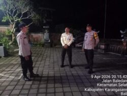 Rutinitas Giat Blue Light Patrol Polsek Selat, Pantau Keamanan Kantor BRI Unit Selat