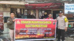 Polsek Langgam Sosialisasikan Larangan Bakar Hutan dan Lahan di Desa Segati