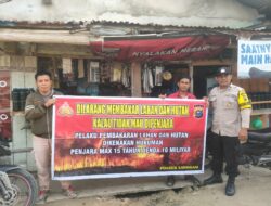 Polsek Langgam Sosialisasikan Larangan Bakar Hutan dan Lahan di Desa Segati