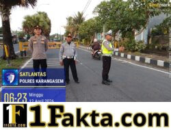 Pastikan Car Free Day Bejalan Lancar, Sat Lantas Polres Karangasem Amankan Jalur Car Jalan Veteran