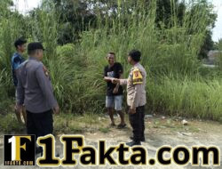 Patroli Rutin Karhutla, Polsek Pangkalan Lesung Edukasi Warga Soal Bahaya Pembakaran Lahan
