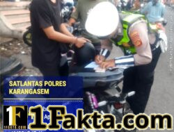 Tingkatkan Ketertiban dan Kedisiplinan Berlalulintas di Jalan Raya, Satlantas Polres Karangasem Intensifkan Tilang Manual