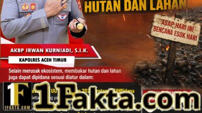 Waspada El Nino “Godzilla”, Kapolres Aceh Timur Imbau Warga Cegah Karhutla