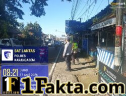 Satuan Lalulintas Polres Karangasem Berikan Pengamanan, saat Berlangsungnya Ida Betara Turun Kabeh