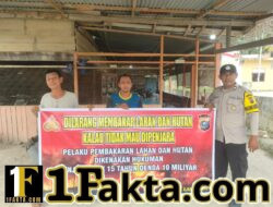 Polisi Sosialisasikan Larangan Karhutla di Desa Segati Pelalawan