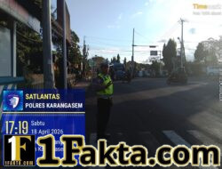 Ciptakan Kelancaran Arus Lalulintas, Personil Sat Lantas Polres Karangasem Atensi Pos Sore dan Gatur Lalin di Ktl 2