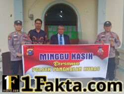 Minggu Kasih di HKBP Parsaoran Engkolan, Polisi Ajak Warga Waspada Karhutla dan Narkoba