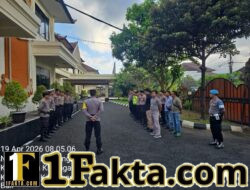 Sipropam Polres Karangasem Lakukan Absensi, Pengawasan dan Pengecekan Kegiatan Apel Serah Terima Tugas Jaga