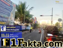 Pastikan Kelancaran Lalu Lintas,  Personil Sat Lantas Polres Karangasem Lakukan Gatur Lalin di Ktl 2