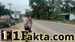 Cegah Laka Lantas dan C3, Polsek Pangkalan Lesung Gelar Patroli Rutin
