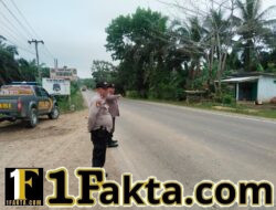 Cegah Laka Lantas dan C3, Polsek Pangkalan Lesung Gelar Patroli Rutin