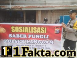 Polsek Langgam Sosialisasikan Saber Pungli di Pasar Segati, Tekankan Pelayanan Tanpa Pungutan Liar