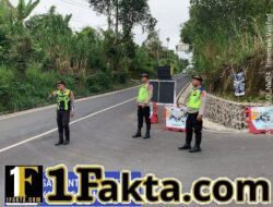 Satuan Lalulintas Polres Karangasem Berikan Pengamanan, Saat Kegiatan Ida Betara Turun Kabeh