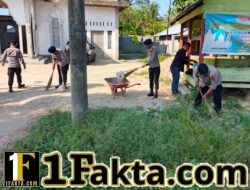 Bakti Sosial Gotong Royong, Personel Kompi 2 Yon B Pelopor Bersihkan Masjid Nurul Ikhlas