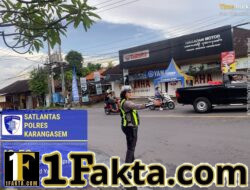 Personil Sat Lantas Atensi Pos Sore dan Gatur Lalin, di Ktl 1 Subagan