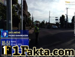 Pastikan Kelancaran Arus Lalu Lintas, Personel Sat Lantas Atensi Pos Sore dan Gatur Lalin di Ktl 2