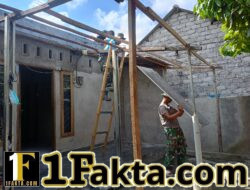 Satgas TMMD 128 Bangun Rumah Layak Huni Ukuran 5×6 di Suralaga