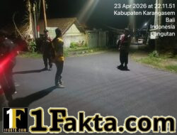 Berikan Rasa Aman dan Nyaman kepada Masyarakat, Polsek Bebandem Gelar Blue Light Patrol Hingga Pelosok Desa Jungutan