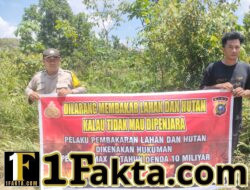 Polisi Sosialisasikan Larangan Karhutla ke Warga Desa Segati Pelalawan