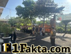 Awali dan Akhiri Pelaksanaan Tugas, Anggota Lantas Polres Karangasem Laksanakan Apel Serah Terima Tugas Jaga