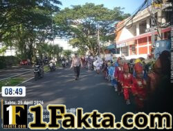 Sinergi TNI-Polri Amankan Pawai Kartini: Menanamkan Cinta Tanah Air Sejak Dini di Desa Bungaya Kangin