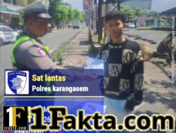 Tingkatkan Kedisiplinan Berlalulintas di Jalan Raya, Satlantas Polres Karangasem Intensifkan Tilang Manual