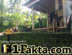 Ciptakan Lingkungan Bersih dan Asri, Kapolsek Bebandem Pimpin Giat Korve di Pos Kamling Tunas Mekar