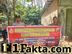 Polsek Langgam Sosialisasikan Larangan Pembakaran Hutan dan Lahan di Desa Segati