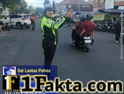 Satlantas Polres Karangasem Atensi Pos Sore dan Gatur Lalin, di Pasar Senggol Jalan Gajah Mada Amlapura