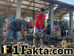 Tak Kenal Lelah, Satgas TMMD Ke-128 Pacu Pembangunan MCK untuk Warga Desa Aelipo