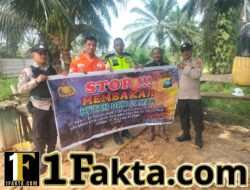 Polsek Ukui Ajak Warga Jaga Lahan Tanpa Bakar