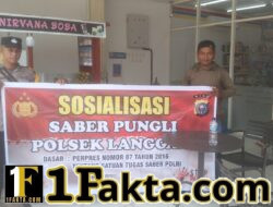 Ajak Warga Tolak Praktik Pungutan Liar, Polsek Langgam Sosialisasikan Saber Pungli