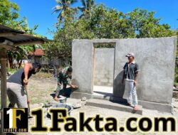 Tingkatkan Sanitasi Desa, Satgas TMMD dan Warga Laksanakan Pengacian MCK